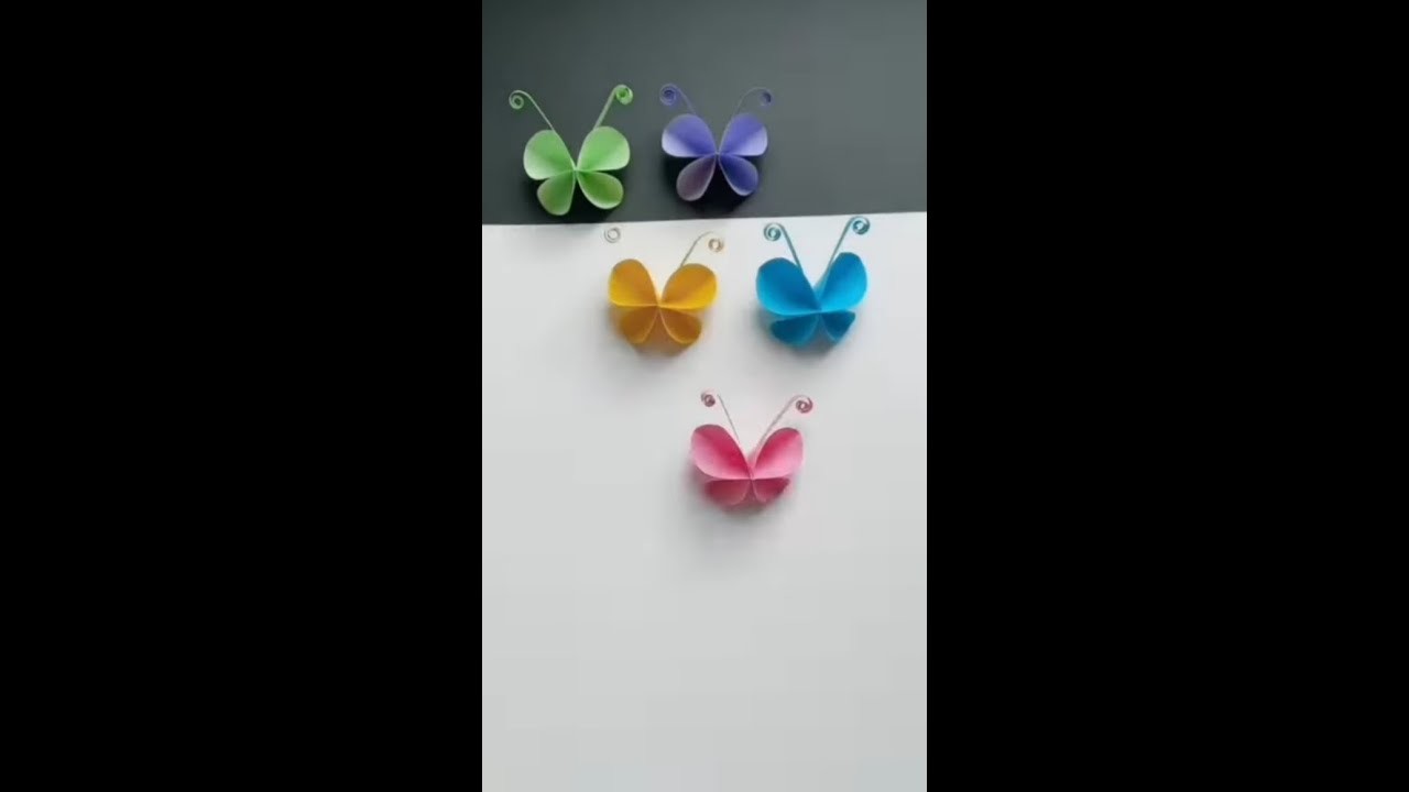 How to Make a Origami Paper Butterfly. Easy craft ideas \ DIY Crafts \  #shorts
