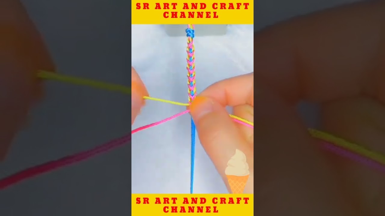 #Bracelet #making #with #threads #origami #sr #art #and #craft #channel #shorts