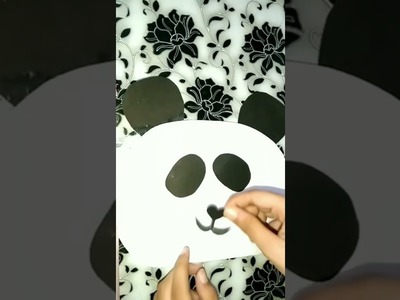 DIY Cute Panda Gift Pouch with paper #shorts