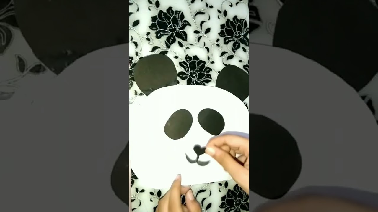 DIY Cute Panda Gift Pouch with paper #shorts