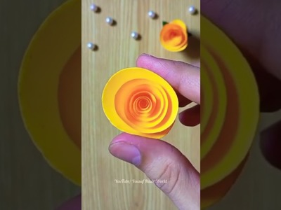 DIY Paper Rose Ring ❤ #shorts #youtubeshorts #papercraft