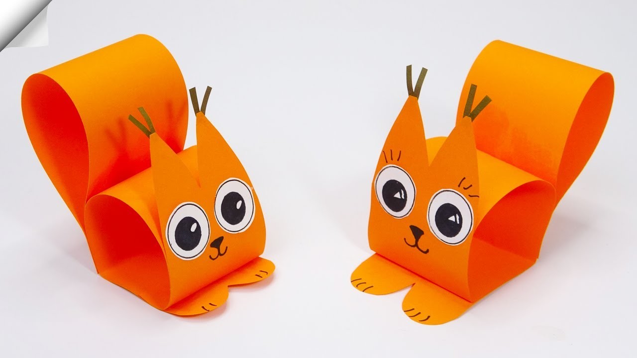 Paper squirrel | Easy paper toys