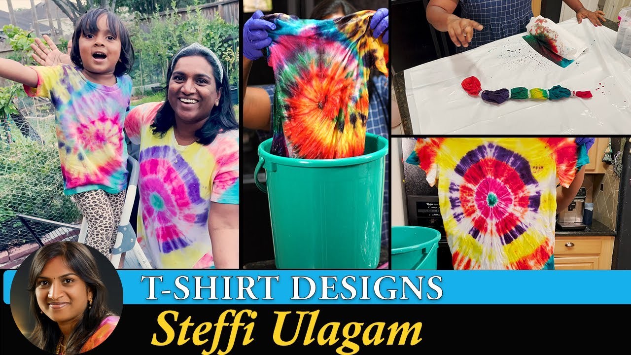 Making T-shirt at home in Tamil | Colorful T-shirt Dying Vlog in Tamil