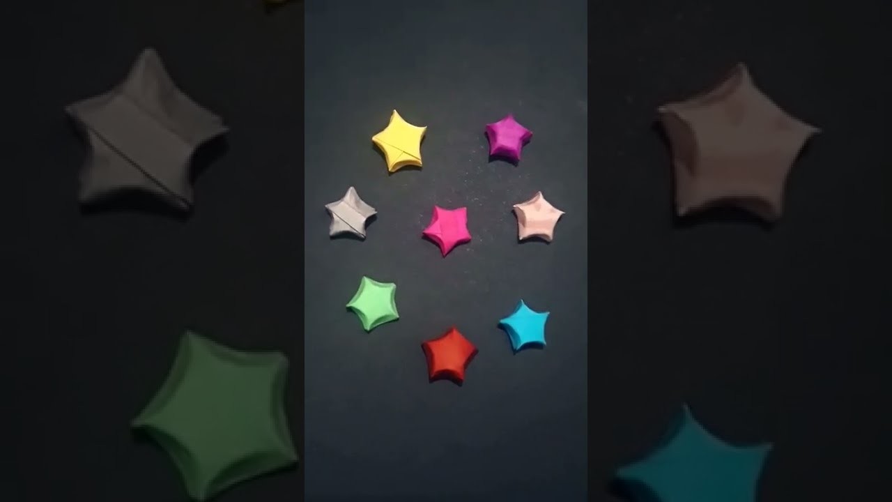 I could be red i could be yellow. mini 3D star #youtubeshorts #shorts #tiktok #diy #papercrafts
