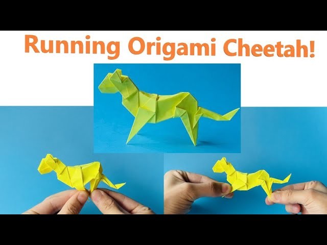 How to make an easy Origami Cheetah (Madiyar Amerkeshev), step by step tutorial
