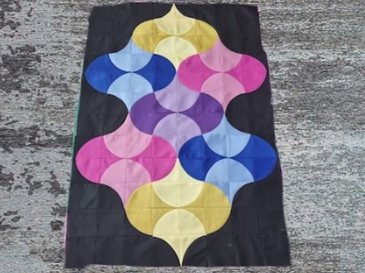 Luxurious design for sewing a patchwork quilt. [ DIY ] Patchwork quilt. Sewing for beginners.