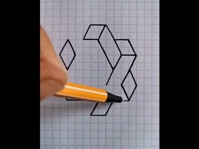 #short 3d drawings on paper with pencil easy