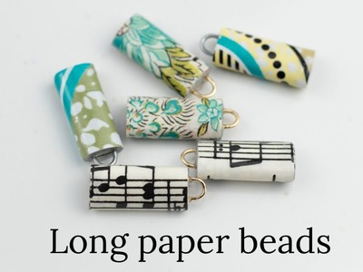 How to make long flat paper beads