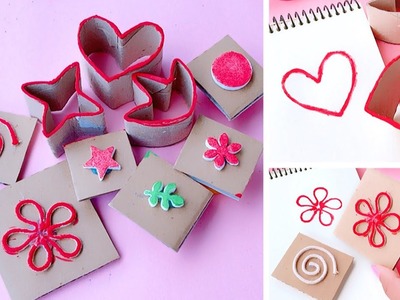 DIY Cute Stamps | Best out of waste | how to make easy & quick handmade stamp at home #stamp