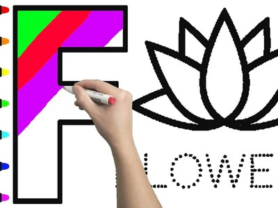"F" is for Flowers | Let's Learn How to Draw a Flower With Easy Way for Kids | Ks Art