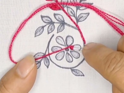 Hand embroidery || Borderline Embroidery Design-4 || Border Embroidery Stitches