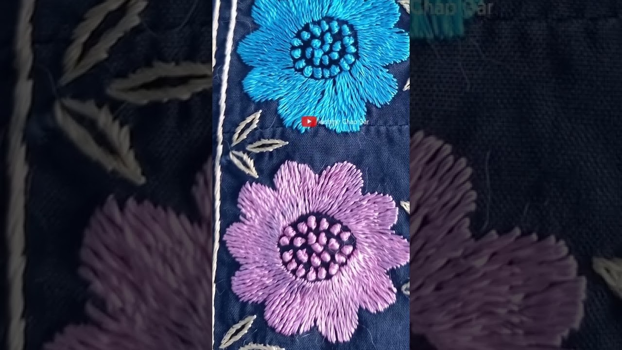 Hand embroidery design | resham thread | @kashmir_chap_gar