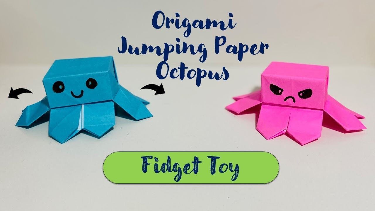 Origami Jumping Paper Octopus | How to make a fidget toy