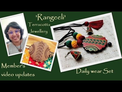 Terracotta Jewellery - Rangeeli | Member's video updates |  #paintedearthbyneha #terracottajewellery
