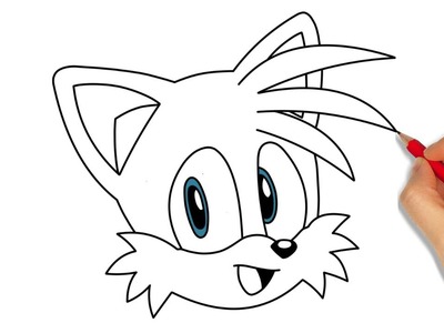 How to Draw TAILS face I Easy
