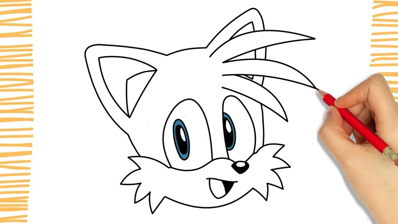 How to Draw TAILS face I Easy