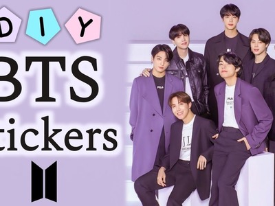How to make BTS Stickers without double sided tape | Diy bts stickers | BTS sticker making ????
