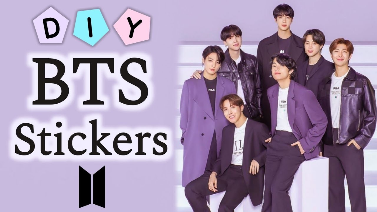 How to make BTS Stickers without double sided tape | Diy bts stickers | BTS sticker making ????