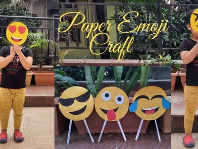 How to make Emoji with Paper.Paper Emoji Craft.world Emoji day Poster Drawing