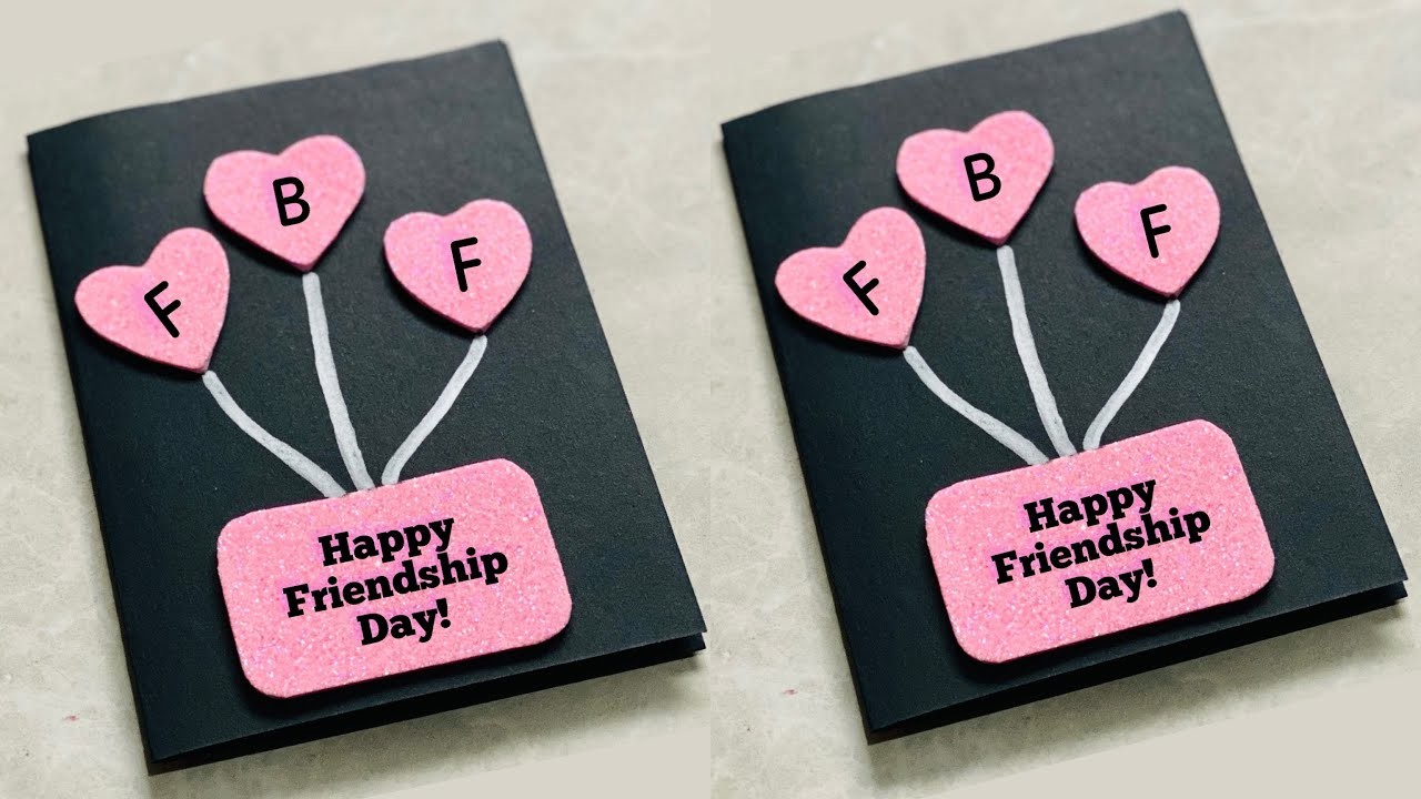 Beautiful Greeting card for Best Friend????| Friendship day card | Black pink card| #shorts #viral