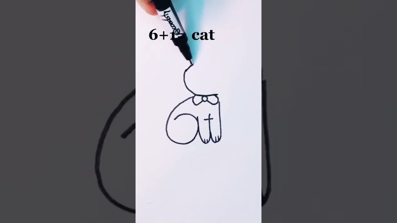 How to draw a cat in easy way ???? i hope you will like #sketch #art ????????