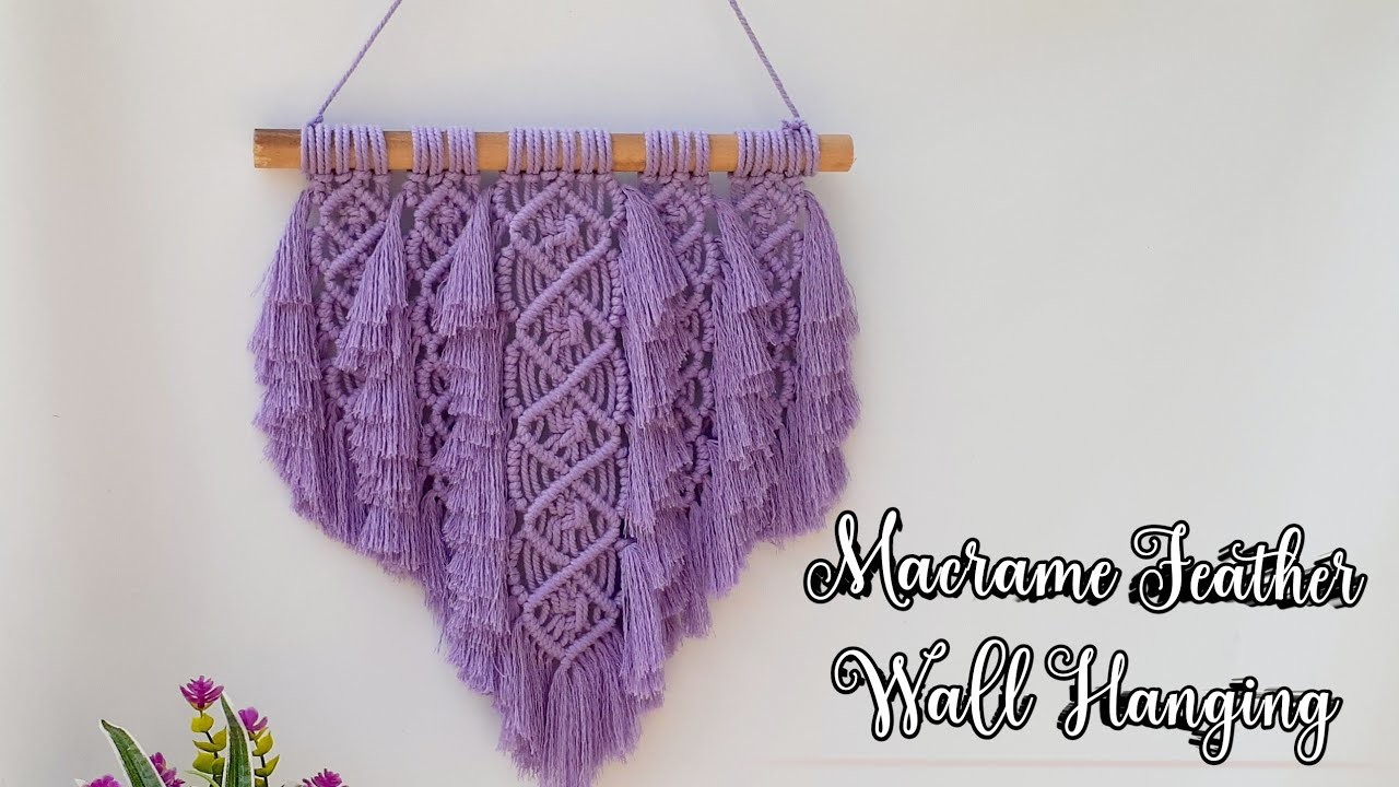 DIY | Macrame Feather Wall Hanging Tutorial | Macrame Wall Hanging Tutorial