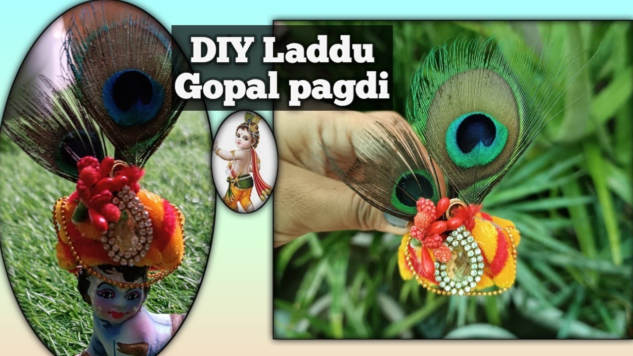 How to make Beautiful Mukut for laddu gopal || Step by Step || DIY Pagdi making ||