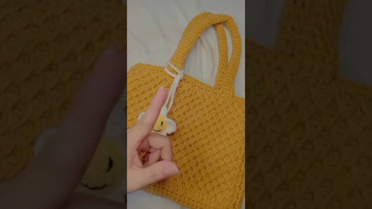 Crochet bag honeycomb Stitch