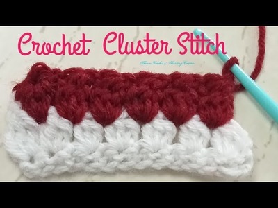 How to Crochet The Cluster Stitch.  @Thanus crochet & knitting creation
