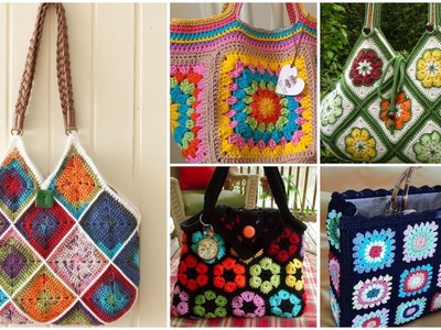 New stylish granny crochet handmade handbag.purse.shoulder bag designs