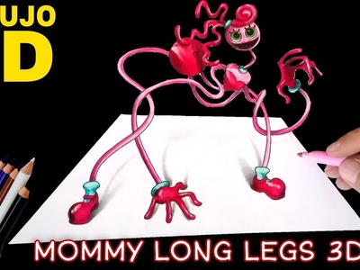 COMO DIBUJAR A MOMMY LONG LEGS en 3D de  POPPY PLAYTIME Chapter 2 | paso a paso