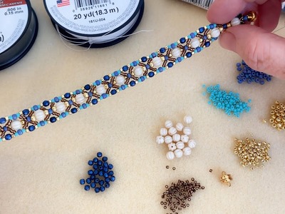 How to Bead Weave the Seville Bracelet Using Czech Glass Beads and Seed Beads