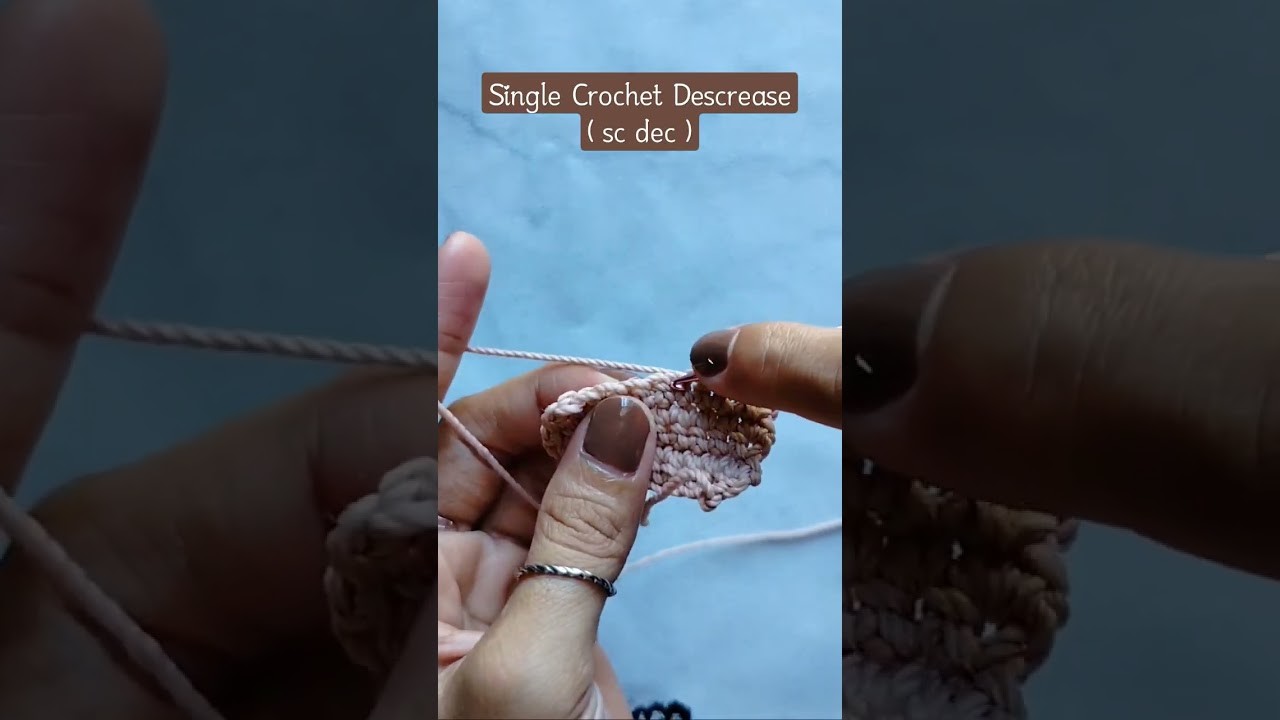 Tutorial Single Crochet Decrease ( sc dec ) #short #videoshort #tutorialrajut