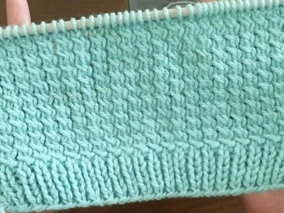 Knitting Stitch Pattern for Beginners | Very easy 2 row Repeat Stitch Pattern | Knit 2 stitch Cable