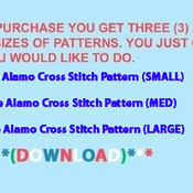 The Alamo Cross Stitch Pattern***L@@K***Buyers Can Download Your Pattern As Soon As They Complete The Purchase