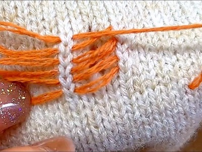 ✨How to Repair a Sweater Hole With 8 Threads Broken
