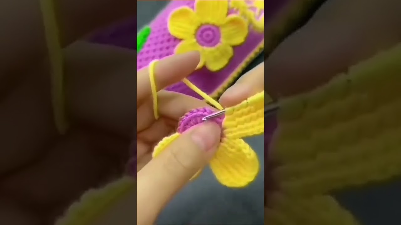 Crochet work #004 Flower making tutorial