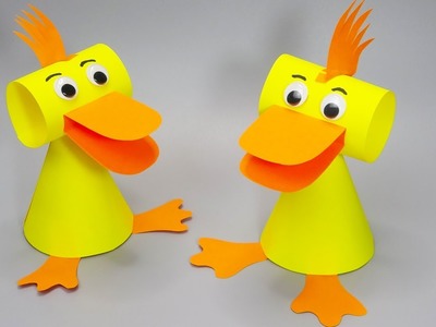 How to make a paper duck - Easy paper crafts