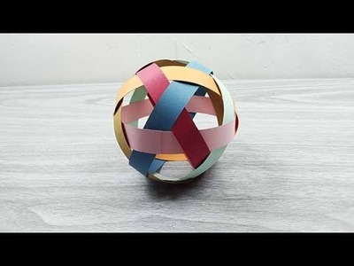 DIY Origami Ball - Easy Kirigami Ball Decoration Tutorial - Paper Weaving