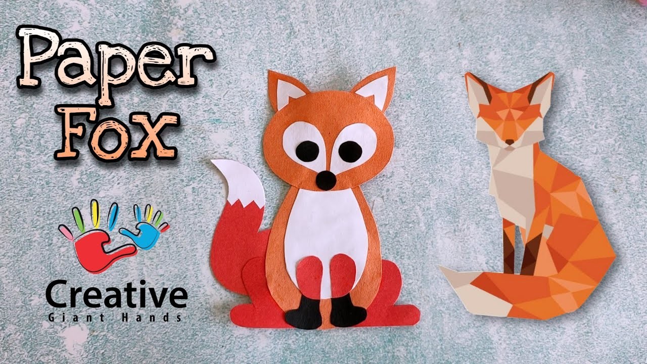 DIY origami fox Halloween craft - Paper fox tutorial step by step