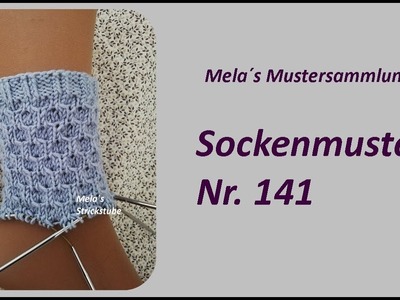 Sockenmuster Nr. 141 - Strickmuster in Runden stricken. Socks knitting pattern