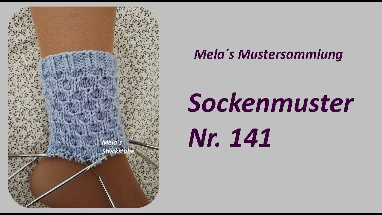 Sockenmuster Nr. 141 - Strickmuster in Runden stricken. Socks knitting pattern