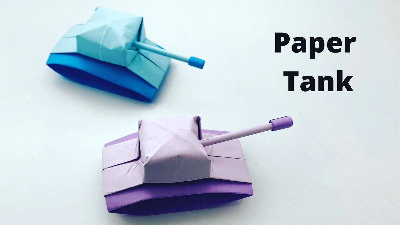How To Make Easy Paper Toy TANK For Kids. Nursery Craft Ideas. Paper Craft Easy. KIDS crafts