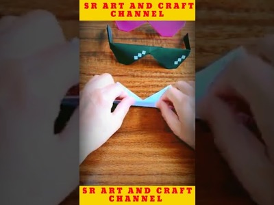 #sun glasses ???? #making #with #paper #origami #sr #art #and #craft #channel #shorts