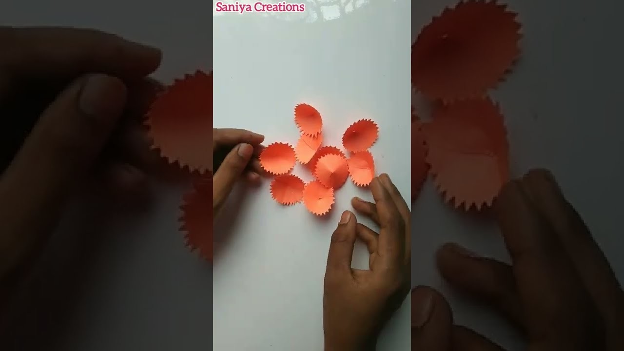 Easy Flower Making With Paper#shorts