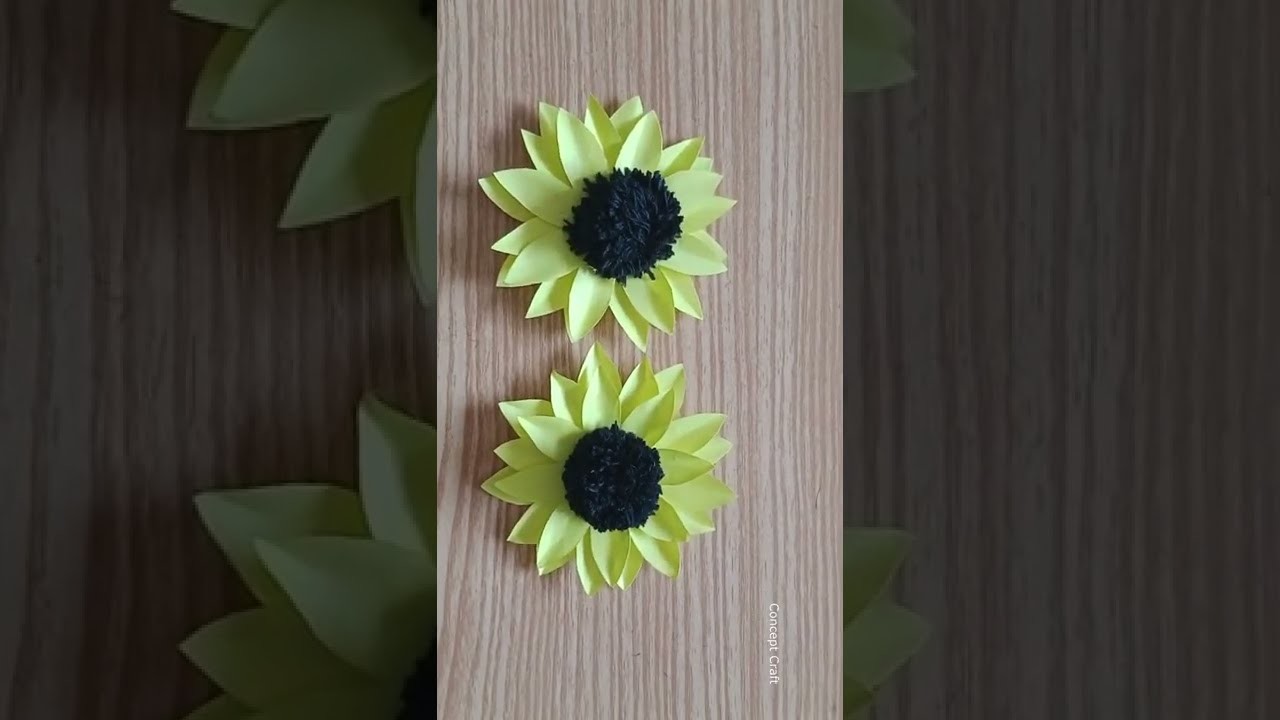 How To Make Paper Sunflower | Sunflower Making Easy And Simple |#shorts