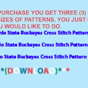 DMC DIY Ohio State Buckeyes Cross Stitch Pattern***L@@K***Buyers Can Download Your Pattern As Soon As They Complete The Purchase