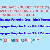 GaLapagos Penguins Cross Stitch Pattern***L@@K***Buyers Can Download Your Pattern As Soon As They Complete The Purchase
