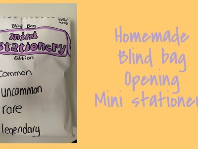 Opening DIY blindbag mini stationery! #blindbag #blindbags