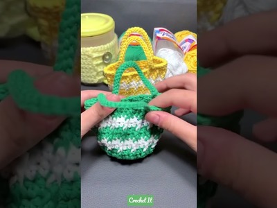Mini crochet souvenir bag ~ Crochet It